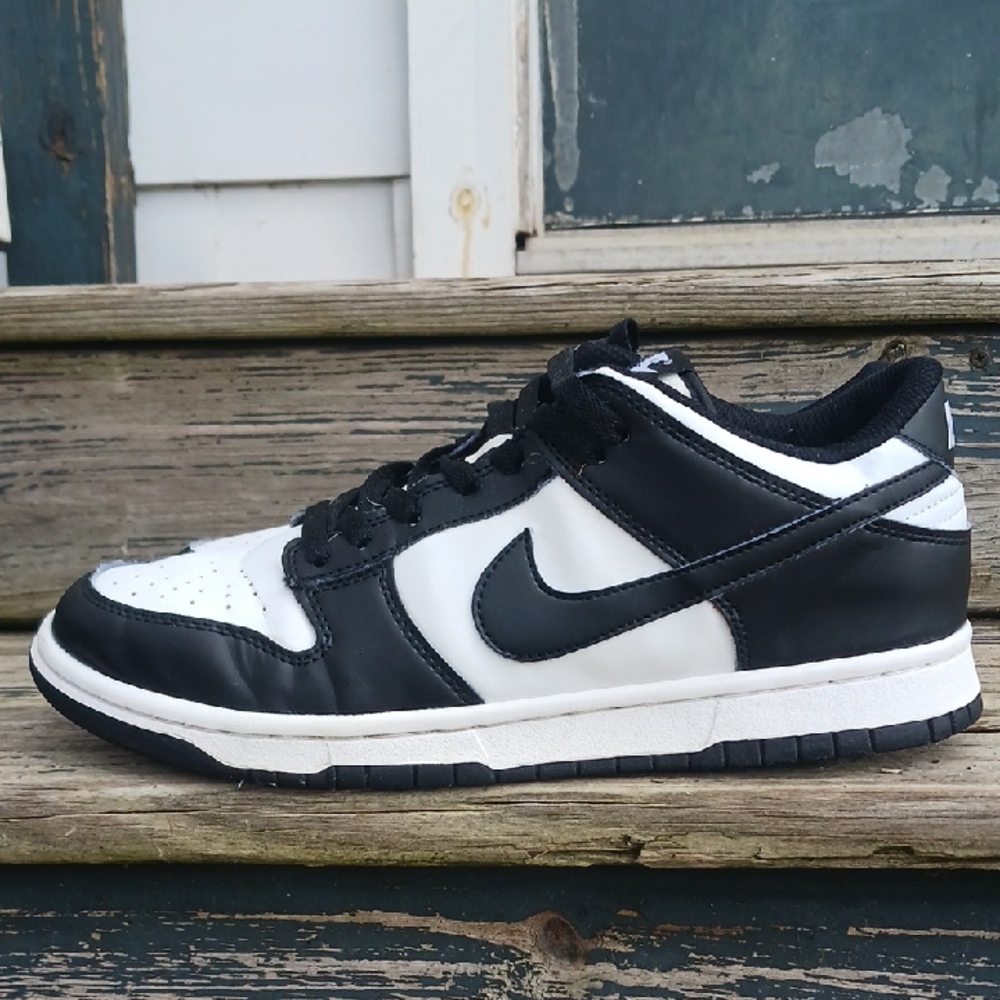Nike Panda Dunk Black and White Low-Top Sneakers - Picture 3 of 6